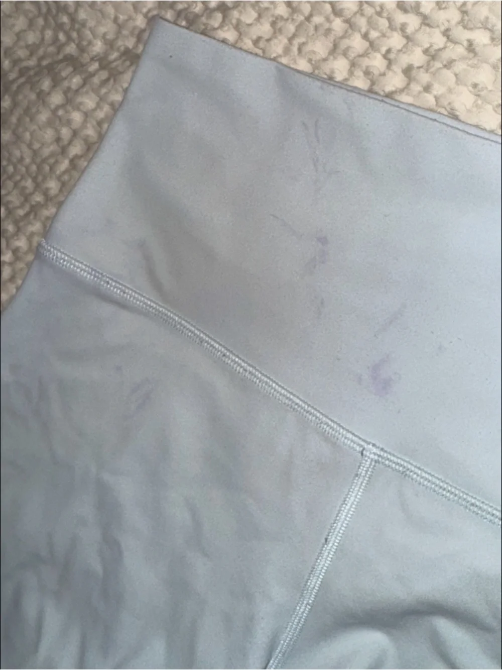 lululemon light blue Align Shorts - stained with purple dye